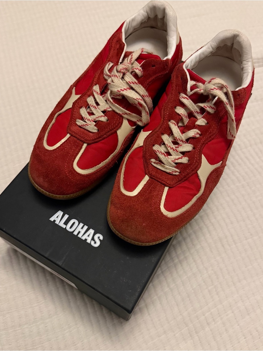 ALOHAS Rife Sheen Red Leather Sneakers - Picture 9 of 12